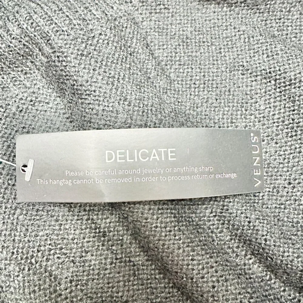 Venus Black Ribbed Knit Long Sleeve Sweater Dress 2X Flared Hem Lightweight NWT - Picture 14 of 16